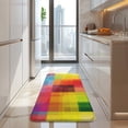 thumbnail image 4 of Colorful Rainbow Checkered Pattern Kitchen Rug Mat,Kitchen Runner Rugs Non Skid Washable,Decorative Kitchen Floor Mats for Kitchen,Sink,Laundry,17"x47.2", 4 of 7