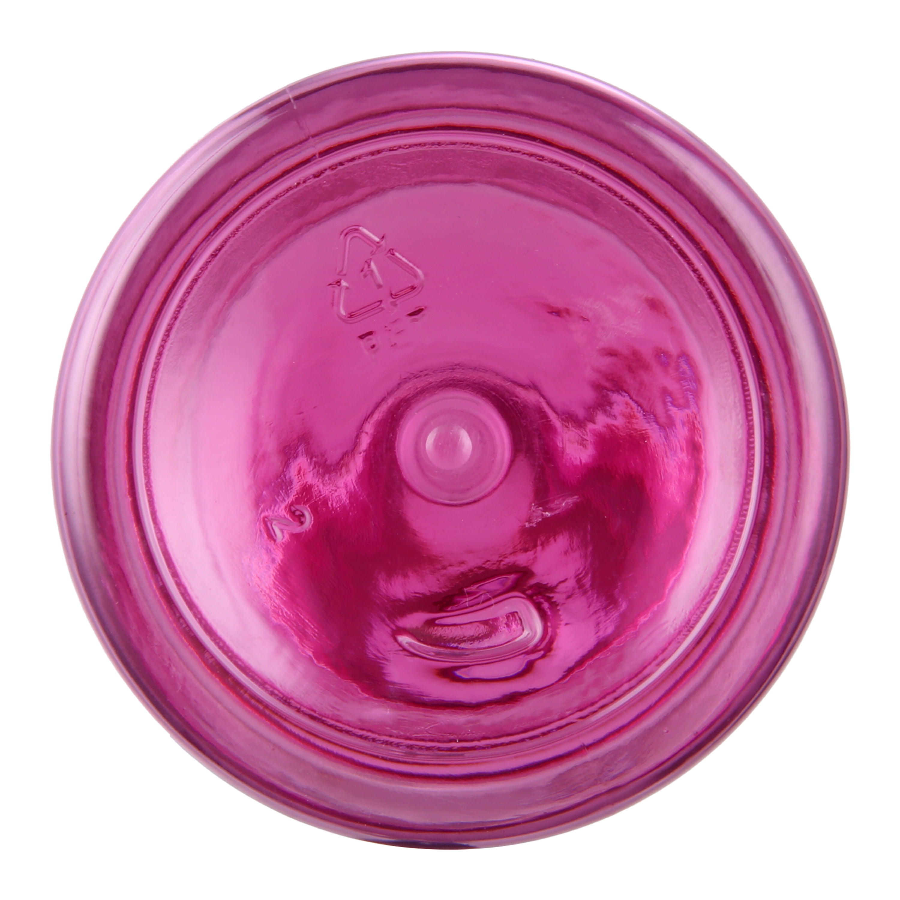 Mainstays 20oz Plastic Water Bottle with Stainless Steel Screw on Lid Purple