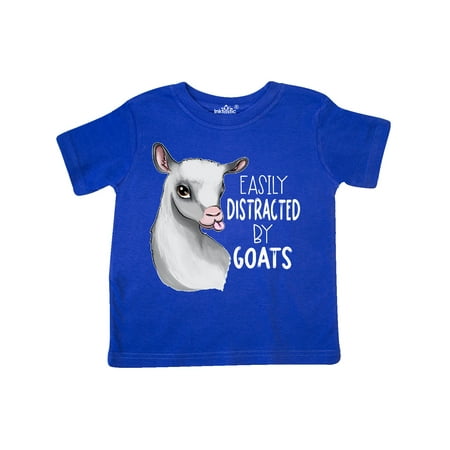 

Inktastic Easily Distracted by Goats Cute Goat Gift Toddler Boy or Toddler Girl T-Shirt
