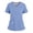 Light Blue, variant on Women's V-Neck Scrub Top with Side Buttons - Short Sleeve Side Slit Tee, Quick Access for Nurses & Medical Professionals | Scrub Tops Women, Scrub Tops Watermelon Red L