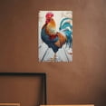 thumbnail image 5 of JEUXUS Rooster Wooden Floor Iron Art Wall Hanging 8*12in 8x12in, 5 of 7