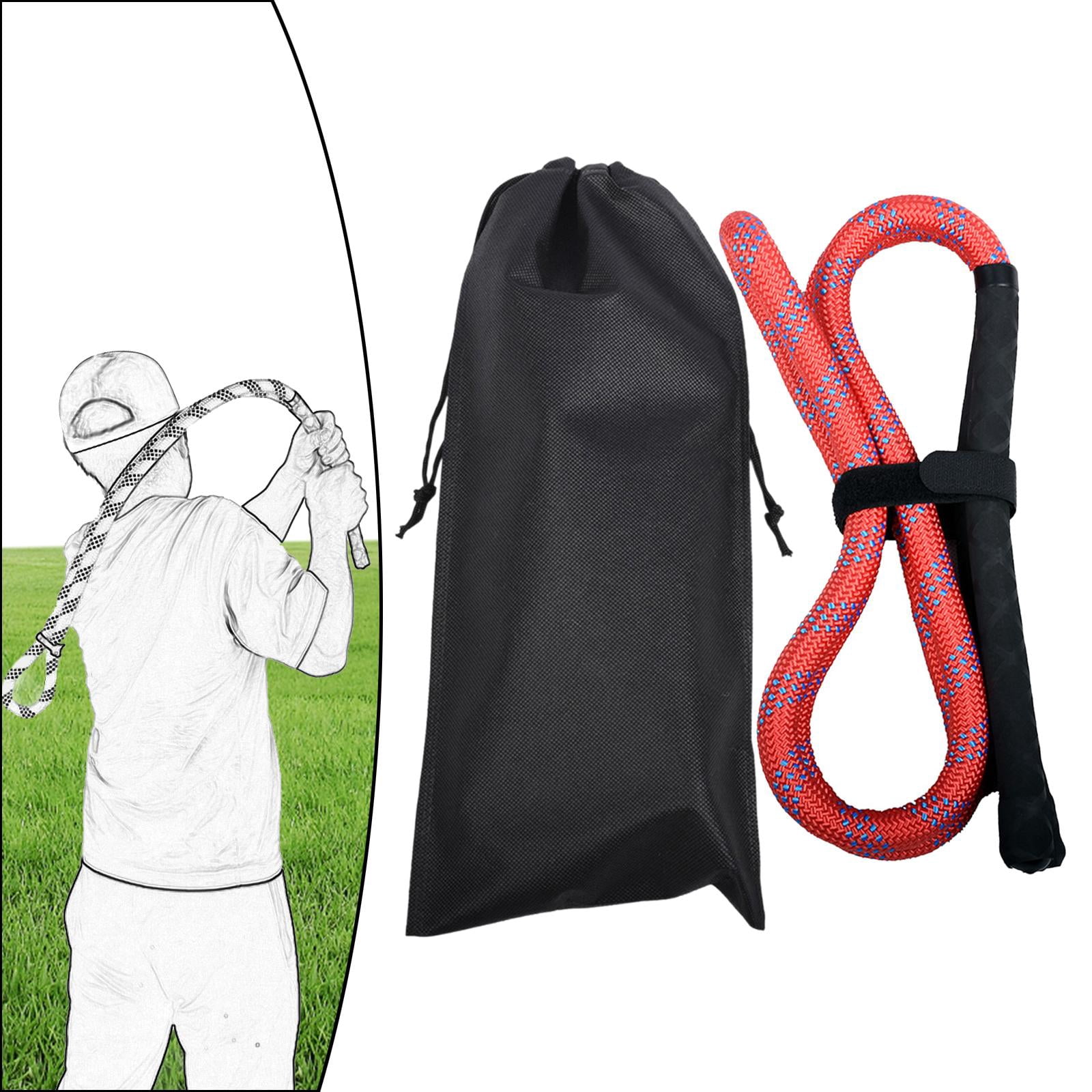 harayaa Golf Swing Rope Trainer Golf Practice Anti Slip Grip Golf Swing Red Rope Black Grip