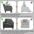 thumbnail image 6 of LAZZO Mid-Century Modern Accent Chair, Comfy Tufted Armchair for Living Room and Office, Gray, 6 of 8