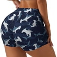 thumbnail image 1 of Fotbe Cute Shark Shorts Sin Costuras – Shorts Deportivos de Cintura Alta para Mujer, Elásticos para Gimnasio, Yoga, Running o Ciclismo-Medium, 1 of 8
