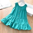 thumbnail image 3 of Huggegwe Robe d'Été pour Fille Tout-Petit Vêtements pour Enfants Léger et Confortable Robe Décontractée Sans Manches AZ824-22848, 3 of 4