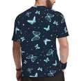thumbnail image 2 of Wukai Beautiful Butterflies Print Men's Short-Sleeved Mesh T-Shirt,Quick-Dry Short Sleeve Workout T-Shirt-X-Small, 2 of 8