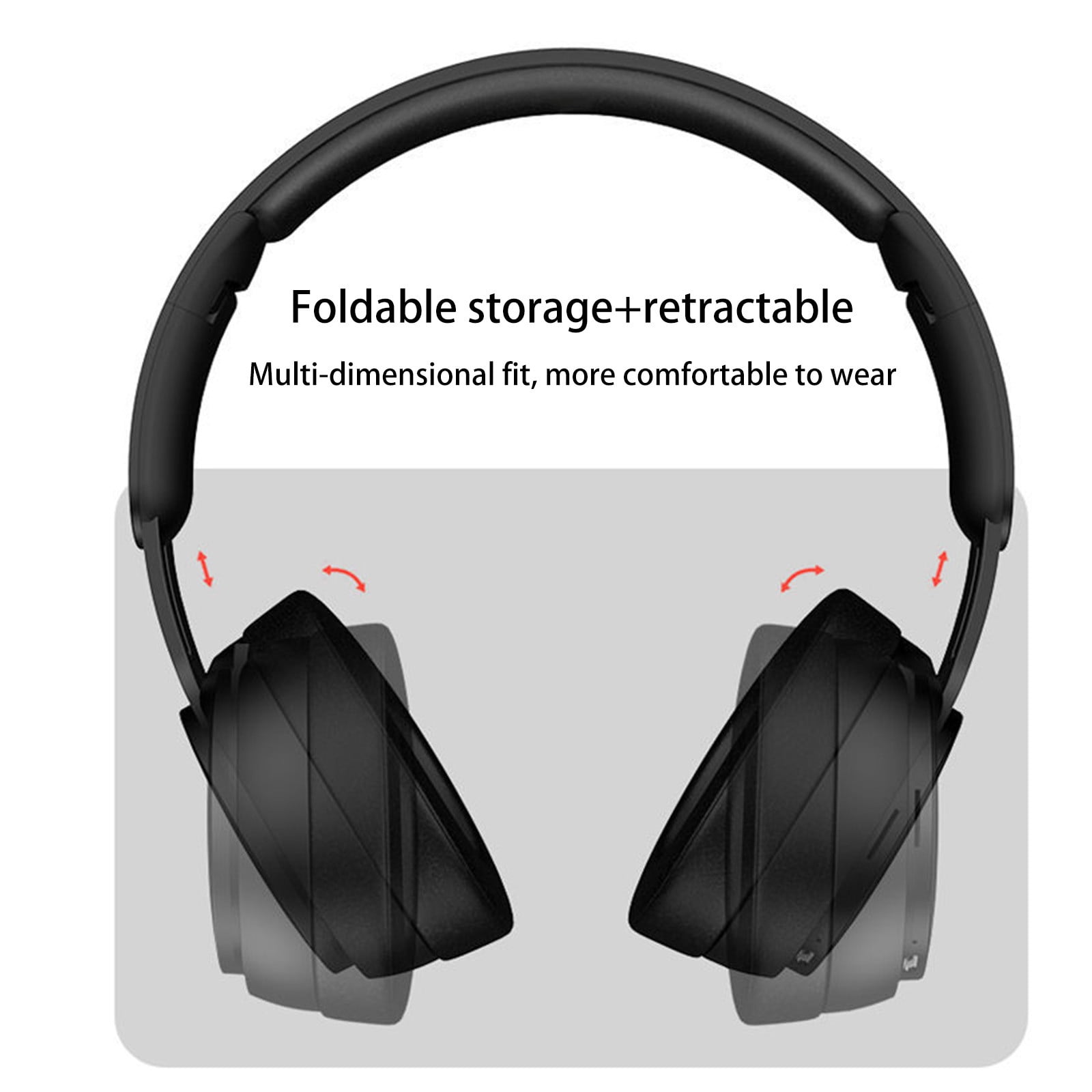 Hybrid Active Noise Cancelling Headphones, Wireless Over Ear Bluetooth Headphones, Hi-Fi Audio, Deep Bass, Comfort Fit Ear Cups, 30h Playtime for Home Office Travel