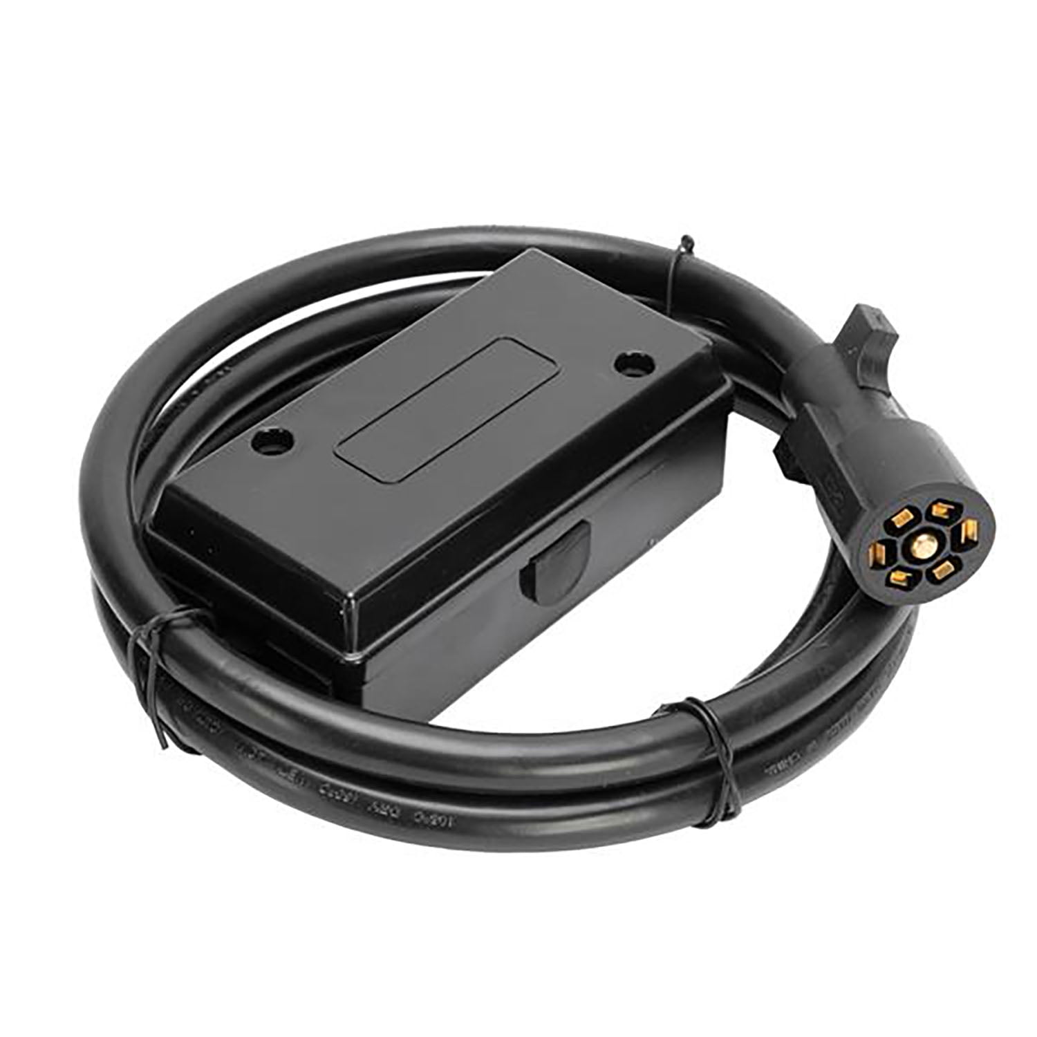 8ft 7Pin Trailer Plug Cord Wire Harness Cable w/ Junction Box for