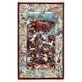 thumbnail image 1 of Unique Loom Tapis Texturé Narenj Hunting Scene 3' x 5' Rectangle Bordeaux/tan, 1 of 1