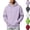 Light Purple, variant on HAJWOH Mens Hoodies Fall Sweatshirt Hooded Collar Drawstring Pullover With Pockets