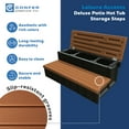 thumbnail image 3 of Confer Plastics Leisure Accents 36" Spa Hot Tub Storage Steps, Redwood, 3 of 9