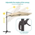 thumbnail image 4 of FLAME&SHADE 9×9FT Cantilever Patio Umbrella – Ultimate Outdoor Comfort with 360° Rotation and Canopy Angle Adjustment,Sand, 4 of 5
