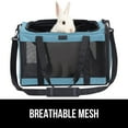thumbnail image 6 of GORILLA GRIP Cat Carrier Portable Dog Kennel Up to 15 Lbs, Airline Pet Travel Bag, Blue, 6 of 10