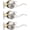 3, variant on 3 Pack Satin Nickel Privacy Door Lever, Modern Interior Door Knobs Locks for Bedroom and Bathroom, Heavy Duty Door Handle, Reversible Wave Lever Handle
