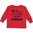 thumbnail image 3 of Inktastic My Best Friend is My Mawmaw with Hearts Boys or Girls Long Sleeve Toddler T-Shirt, 3 of 5
