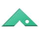thumbnail image 1 of Regla de ángulo recto, herramienta de medición de diseño, regla triangular de aleación de aluminio resistente Verde, 1 of 9