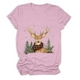 thumbnail image 5 of Drie Christmas T Shirts for Women Graphic Womens T Shirt Fall Tops Short Sleeve Fashion School Teachers Clothes 2025 Vacation Trendy Pink,XXL, 5 of 6