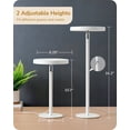 thumbnail image 3 of EDISHINE LED Table Lamp with 2 Adjustable Height, 5%-100% Dimmable & 3 Color Temperature, Touch Control, Modern Desk Lamp for Office, Reading, White, 3 of 8