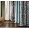 Sun Zero 2-Pack Stockton Tile Jacquard Blackout Grommet Curtain Panel Pair, 36" X 63", Aqua
