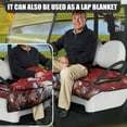 thumbnail image 2 of Yuyamidu Cute Snowman Golf Cart Seat Cover Snowflake Club Car Seats Covers 2 Passenger with Pockets Red Christmas Golf Cart Seat Blanket Covers Fit 2-Seat Golf Cart, 2 of 7