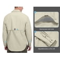 thumbnail image 6 of Little Donkey Andy Men's UPF 50+ UV Protection Shirt, Breathable Long Sleeve Fishing Hiking Shirt, Air-Holes Tech Light Khaki Heather M, 6 of 7
