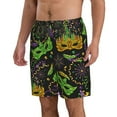 thumbnail image 2 of Disketp Men'S Swim Trunks Hawaiian Breathable Surf Beach Swimsuits Mesh Lining Beach Shorts With Pockets-Carnival Mardi Gras3, 2 of 9