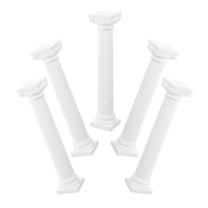 5Pcs Mini Roman Pillars Home Decor Intricate Column Statues for Weddings Photography Interior Design Romantic Miniature Ornaments