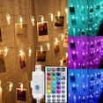thumbnail image 2 of PYYNA-20ft Photo Clips String Lights Color Changing 40 LEDs, Hanging Lights for Teen Girls Room Decor, Teenage Christmas Gifts, Indoor Bedroom USB Wall Lights for Pictures with Remote, 2 of 4