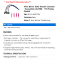 thumbnail image 2 of HVAC Blower Motor Resistor Connector - Compatible with 1982 - 1992 Pontiac Firebird 1983 1984 1985 1986 1987 1988 1989 1990 1991, 2 of 2