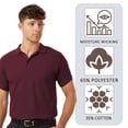 thumbnail image 5 of Allpro Men's Pique Polo Collar T-Shirt, 65/35 Polyester/Cotton Short Sleeve Solid Tee (Kelly-Green, 5XL), 5 of 6