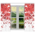 thumbnail image 2 of CADecor Valentines Day Background Window Curtain Window Treatments Kitchen Curtains 26x39 inches, 2 Pieces, 2 of 3