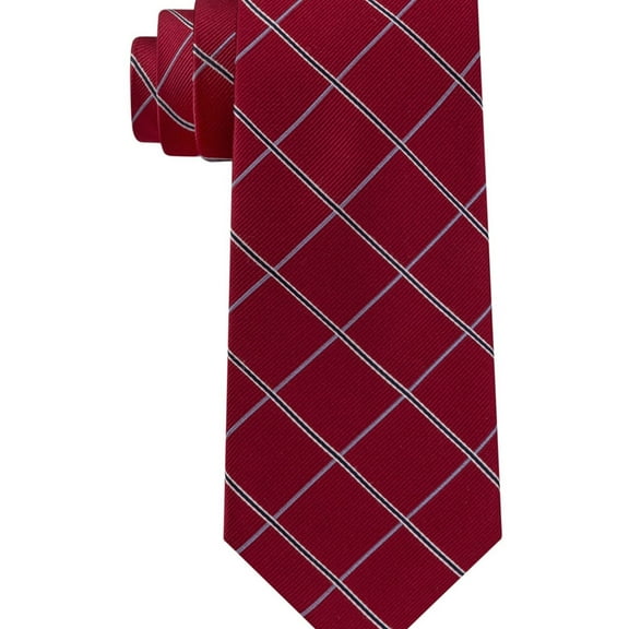 Club Room Mens Oxford Self-tied Necktie, Red, One Size