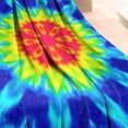 thumbnail image 3 of Rainbow Tie Dye Mandala Pattern Blanket,Comfortable Soft Flannel Throw Blanket,All Season,Warm Lightweight Blankets for Sofa Bed Couch Living Room Chair,40"x50", 3 of 4