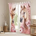 thumbnail image 3 of Erosebridal Farm Horse Black Out Curtains, Pink Flower Butterfly Curtains Pack of 2 (42x63 Each) for Girls, 3 of 6