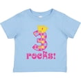 thumbnail image 3 of Inktastic 3rd Birthday Rocks Princess 3 Year Old Girls Toddler T-Shirt, 3 of 5