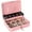 Pink with Key Lock, variant on Box with Tray and Lock - Box for Register, Large Lock Box for Safe 11.8" x 9.4" x 3.54"