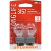 2-PK SYLVANIA 3157 P27/7W Long Life Automotive Light Bulb