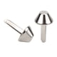 thumbnail image 2 of 100 Uds. Pies Stud plata blanco hierro DIY cuero artesanía bolso plano seta remache Accesorios, 2 of 8