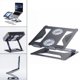 thumbnail image 5 of soportes para laptop Almohadilla De Enfriamiento Para Computadora Portátil Ventiladores USB Dobles Enfriador Soporte De Soporte Ajustable Gris gris Magideal soportes para laptop, 5 of 6
