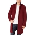 thumbnail image 4 of TOMMY HILFIGER Mens Addison Red Single Breasted, Wool Blend Overcoat 46L, 4 of 5