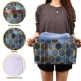 thumbnail image 3 of Yayeee Canvas Storage Basket with Handles for Shelves Fabric Bins Closet Organizer, Elegant Hexagon Pattern, 3 of 8