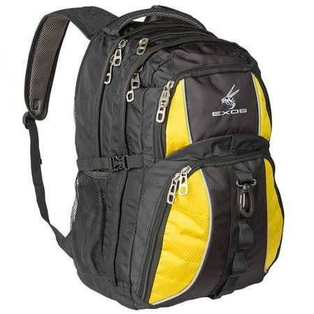 Backpack, (laptop, travel, school or business) Urban Commuter by (Black/Yellow)