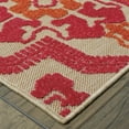 thumbnail image 2 of Oriental Weavers Cayman Indoor/Outdoor Rug - 2541V - 9'10" x 12'10" - in Sand/ Pink - Bohemian Medallions, Multi-Level Pile, Water, Stain and Fade Resistant, Hose Clean, Patio, Outdoor Living Rug, 2 of 3