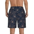 thumbnail image 3 of KLL Copper-Gold Gloss Outline Cherry Men's Casual Summer Beach Shorts Hawaiian Shorts with Pockets-, 3 of 5