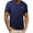 Navy, variant on Mens T-Shirt with Pocket Casual V-Neck Short Sleeve Tees Base Layer Shirts, XL