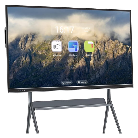 BELNET Smart Board, 86 Inch Touch Interactive Whiteboard 4K Uhd Wireless Projection Player for Advertisin, Office And Business(Wall-Mounted)
