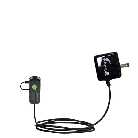 Gomadic Intelligent Compact AC Home Wall Charger suitable for the Android UG007 Mini PC - High output power with a convenient, foldable plug design -