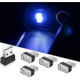 thumbnail image 1 of luces LED azules para coche, kit de iluminación interior enchufable de 5 V para coches, portátiles y puertos USB., 1 of 5