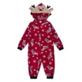 thumbnail image 4 of Sinhoon Christmas Family Matching Hoodie Pajamas Reindeer Long Sleeve One Piece Jumpsuit Romper Pjs for Adult Kids Baby, 4 of 6