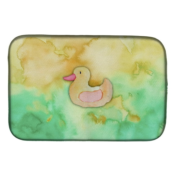 Rubber Duckie Watercolor Dish Drying Mat